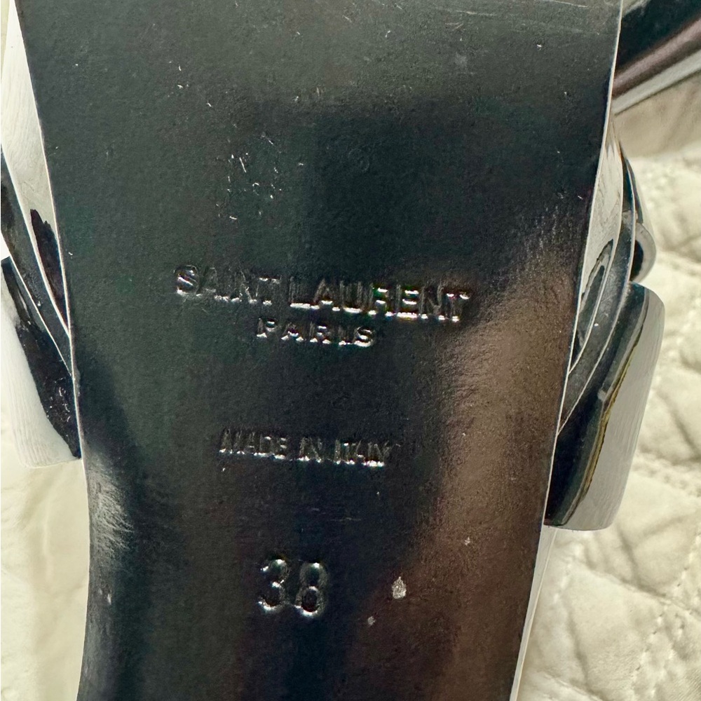 Saint Laurent Black Platform Sandals with Strappy Design - Picture 12 of 14